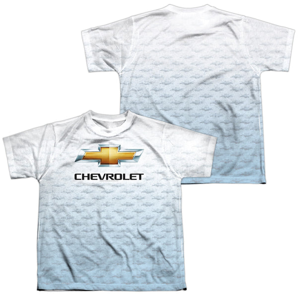 Chevrolet - Logo Repeat (Front - Back Print) Youth Short Sleeve 100% Poly
