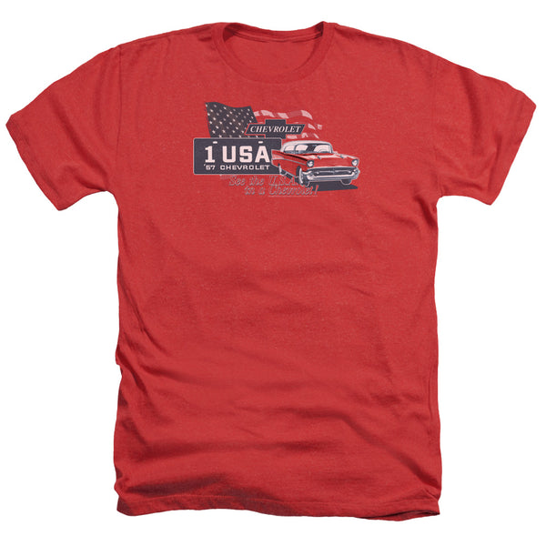 Chevrolet - See The USA Adult Regular Fit Heather Short Sleeve