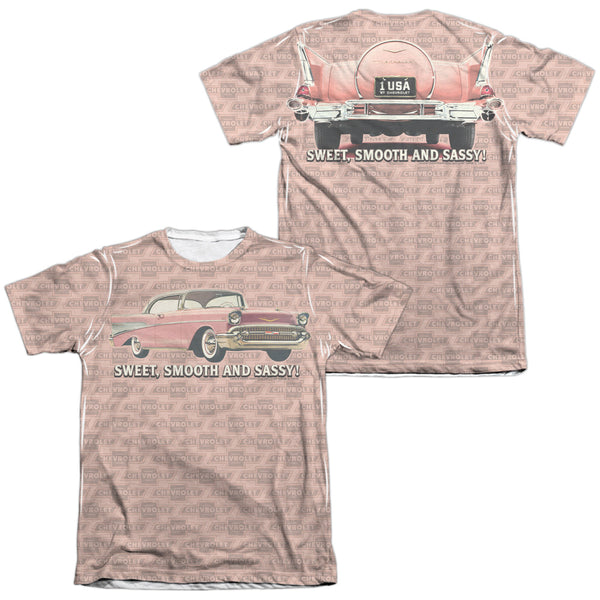 Chevrolet - Pink And Black Days (Front - Back Print) Adult Regular Fit Short Sleeve 65 - 35 Poly - Cotton