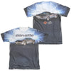 Chevrolet - Blue Vette Check Flag (Front - Back Print) Adult Regular Fit Short Sleeve 65 - 35 Poly - Cotton