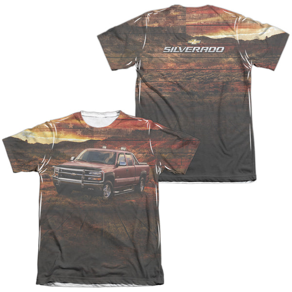Chevrolet - Silverado In The Mud (Front - Back Print) Adult Regular Fit Short Sleeve 65 - 35 Poly - Cotton