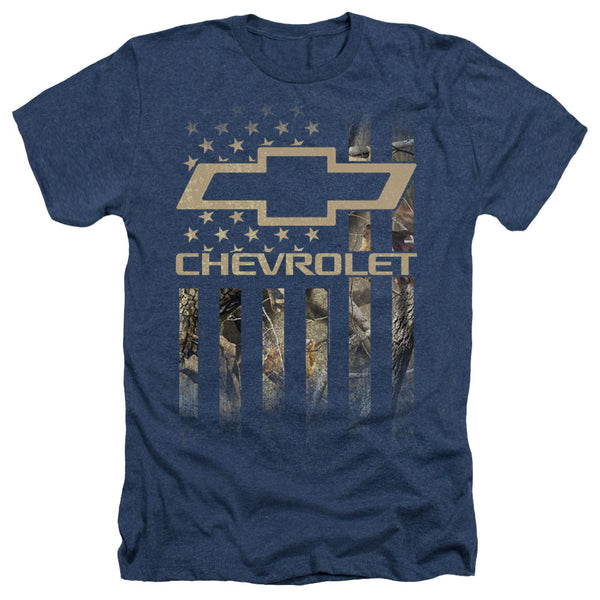 Chevrolet - Camo Flag Adult Regular Fit Heather Short Sleeve