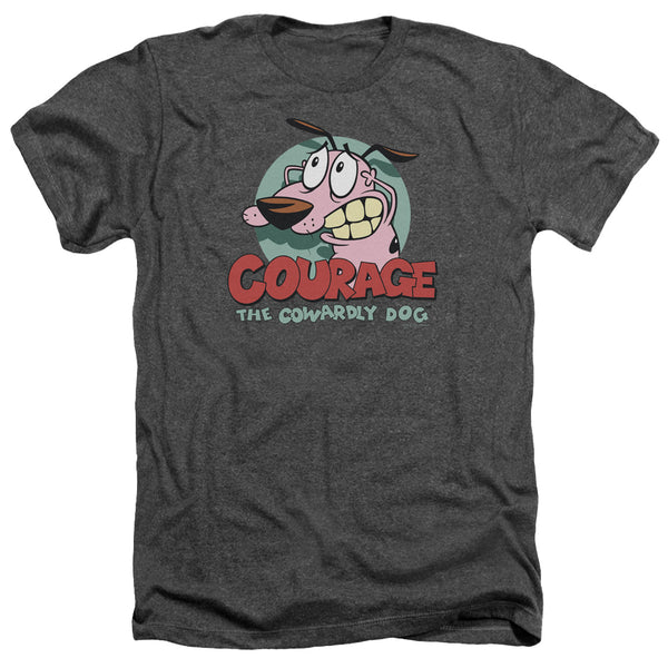 Courage The Cowardly Dog - Courage Adult Regular Fit Heather Short Sleeve