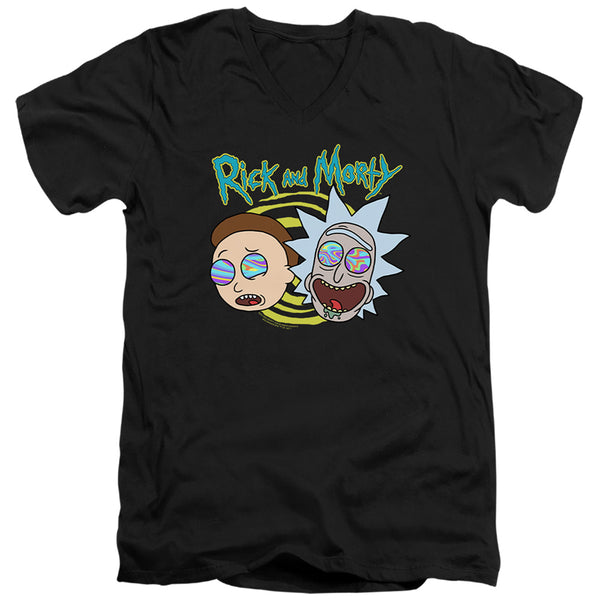 Rick And Morty - Blown Minds Adult Slim Fit V Neck Cotton