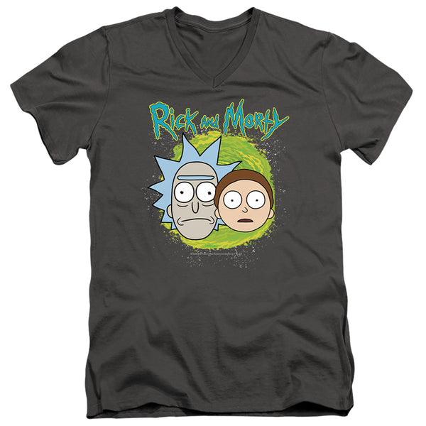 Rick And Morty - Floating Heads Adult Slim Fit V Neck Cotton