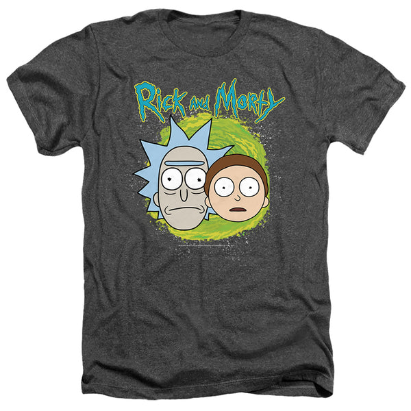 Rick And Morty - Floating Heads Adult Regular Fit Heather Short Sleeve