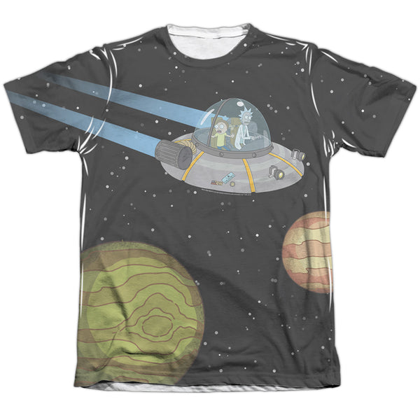 Rick And Morty - Rick And Morty In Space Adult Regular Fit Short Sleeve 65 - 35 Poly - Cotton