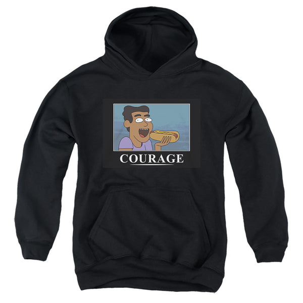 Rick And Morty - Courage Poster Youth Hooded Sweatshirt