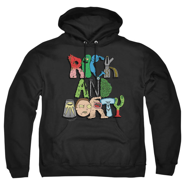Rick And Morty - Illustrated Logo Adult Pullover Hoodie