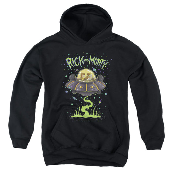 Rick And Morty - Drunk Rick Ship Youth Hooded Sweatshirt