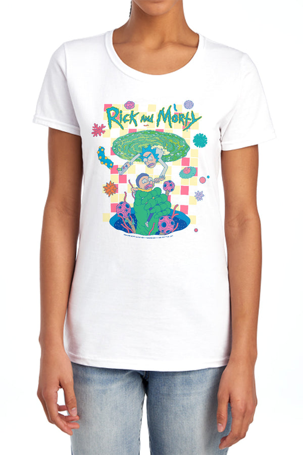 Rick And Morty - Falling Portals Women's Short Sleeve