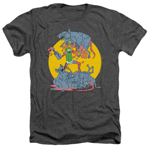 Rick And Morty - The Adventures Of Pickle Rick Adult Regular Fit Heather Short Sleeve