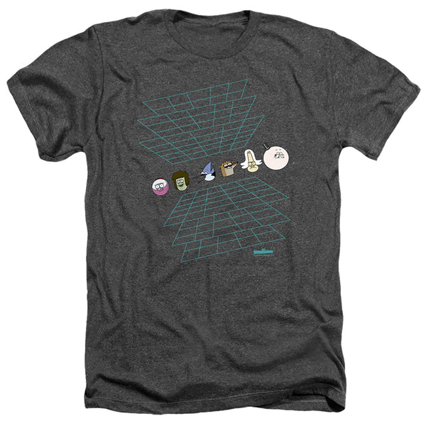 The Regular Show - Regular Grid Adult Regular Fit Heather Short Sleeve