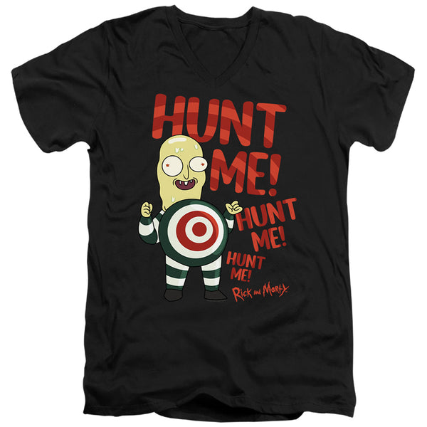 Rick And Morty - Hunt Me Adult Slim Fit V Neck Cotton