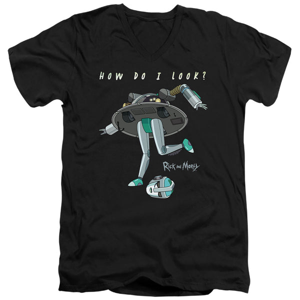 Rick And Morty - How Do I Look? Adult Slim Fit V Neck Cotton