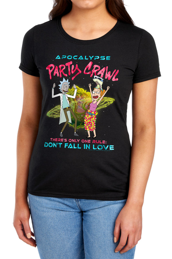 Rick And Morty - Apocalypse Party Crawl Women's Short Sleeve