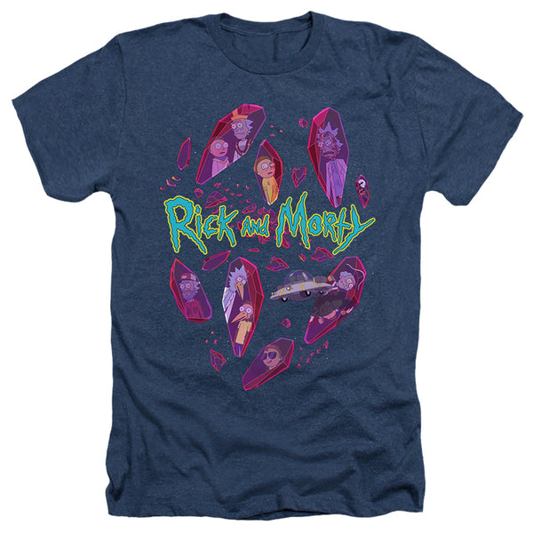 Rick And Morty - Death Crystal Futures Adult Regular Fit Heather Short Sleeve