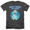 Rick And Morty - Don'T Touch Adult Regular Fit Heather Short Sleeve