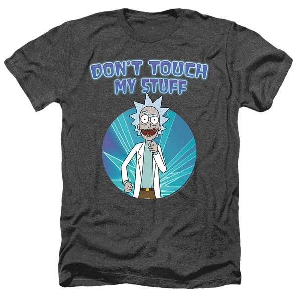 Rick And Morty - Don'T Touch Adult Regular Fit Heather Short Sleeve