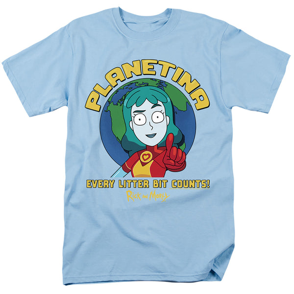Rick And Morty - Planetina Litter Bit Counts Adult Regular Fit Short Sleeve