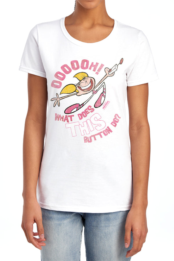 Dexter's Laboratory - Button Women's Short Sleeve