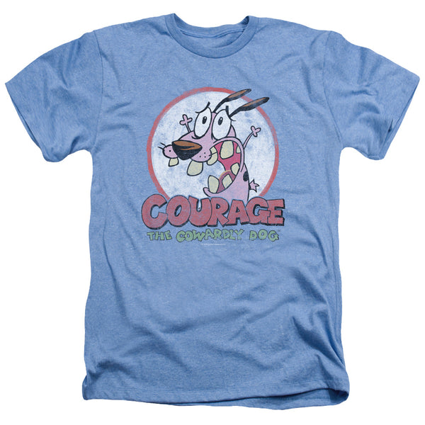 Courage The Cowardly Dog - Vintage Courage Adult Regular Fit Heather Short Sleeve
