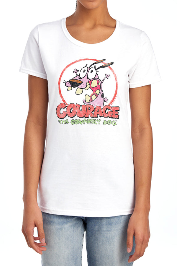 Courage The Cowardly Dog - Vintage Courage Women's Short Sleeve