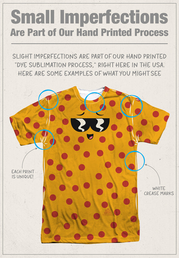 Uncle Grandpa - Pizza Face Adult Regular Fit Short Sleeve 100% Poly