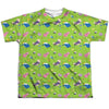 Adventure Time - Green Fields Youth Short Sleeve 100% Poly