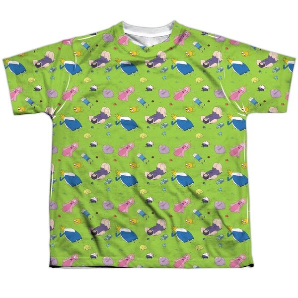 Adventure Time - Green Fields Youth Short Sleeve 100% Poly