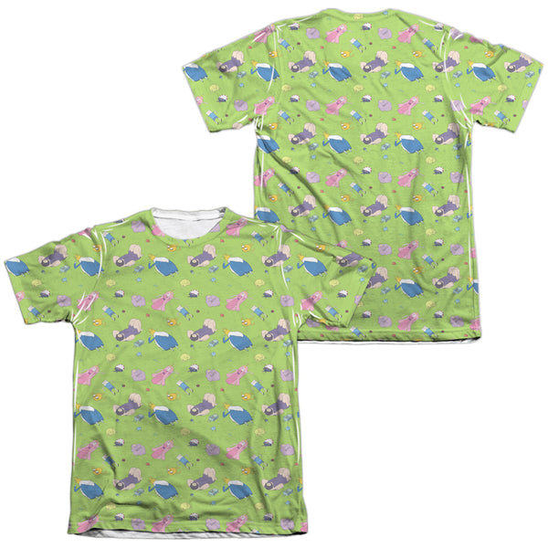 Adventure Time - Green Fields (Front - Back Print) Adult Regular Fit Short Sleeve 65 - 35 Poly - Cotton