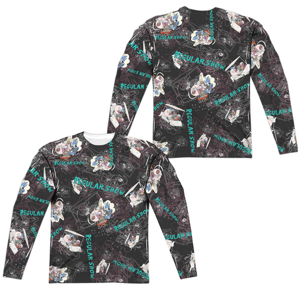 Regular Show - Golf Cart Ride (Front - Back Print) L - S Adult Poly Crew