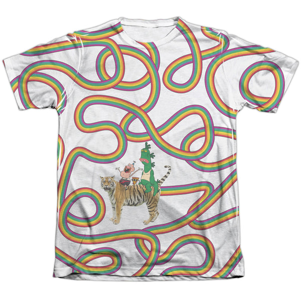 Uncle Grandpa - Rainbows Adult Regular Fit Short Sleeve 65 - 35 Poly - Cotton