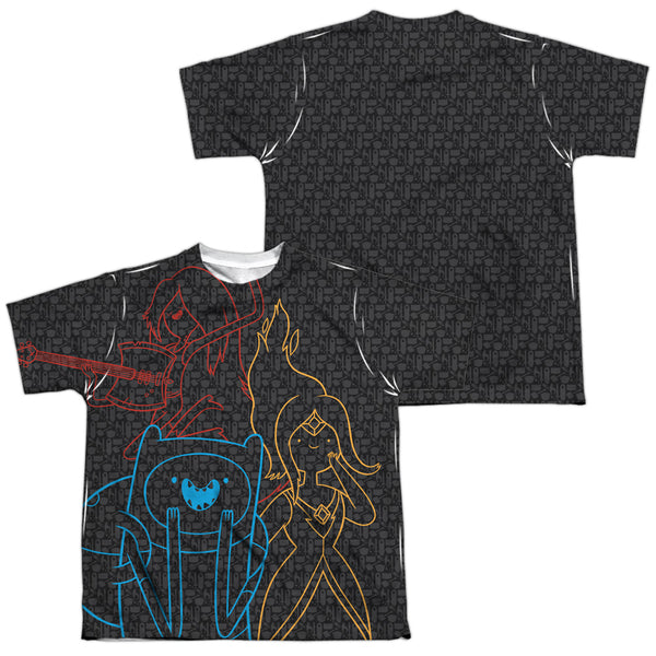 Adventure Time - Adventure Trio (Front - Back Print) Youth Short Sleeve 100% Poly