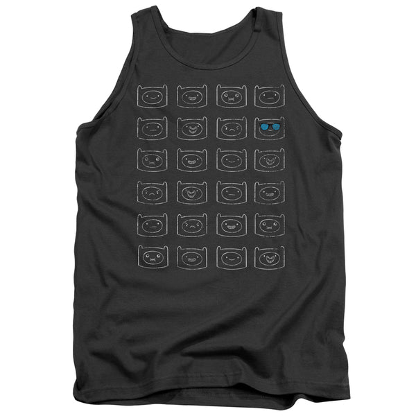 Adventure Time - Finn Faces Adult Tank Top