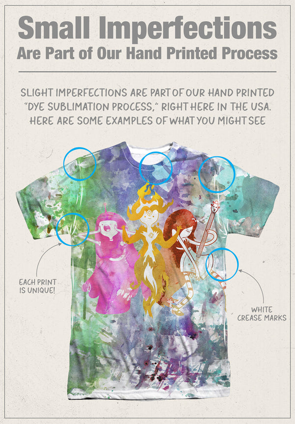 Adventure Time - Three Ladies Adult Regular Fit Short Sleeve 100% Poly