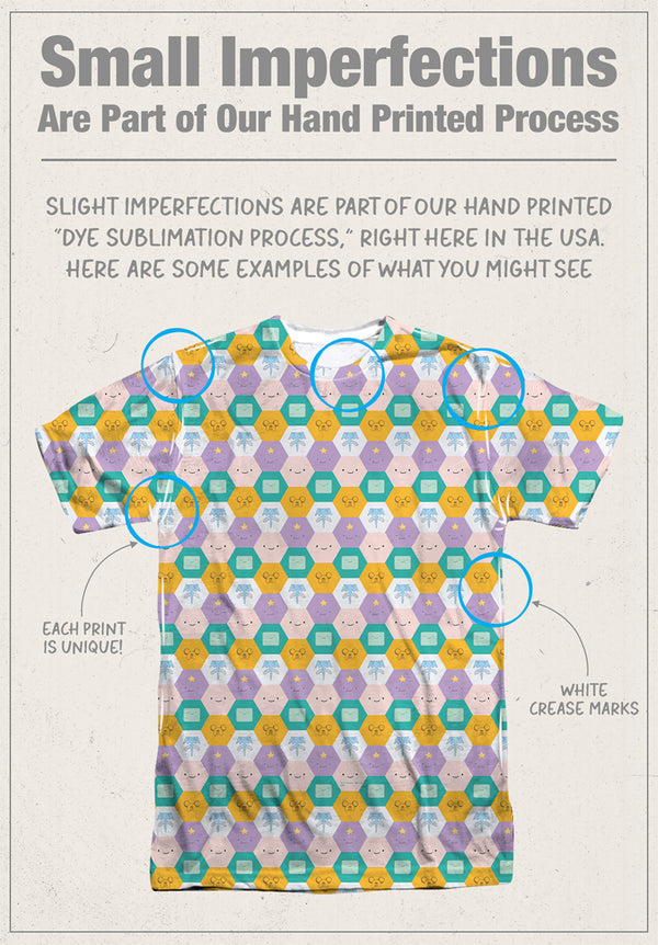 Adventure Time - Hexagon Pattern Adult Regular Fit Short Sleeve 100% Poly