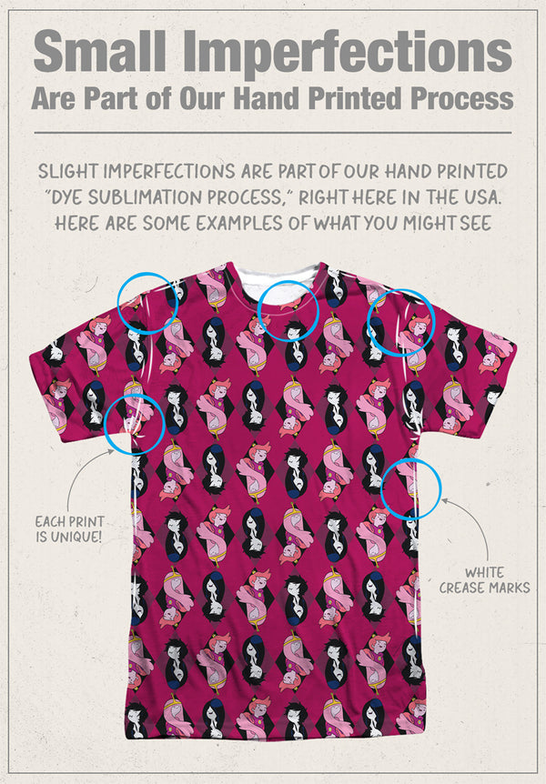 Adventure Time - Allover Diamonds Adult Regular Fit Short Sleeve 100% Poly