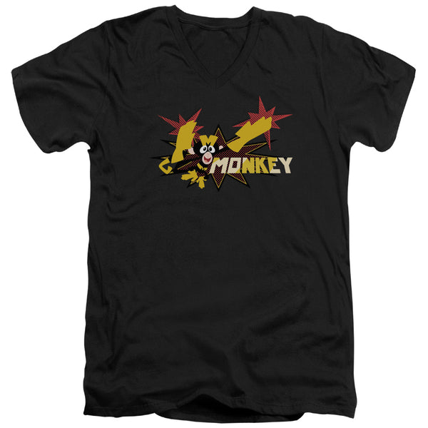 Dexter's Laboratory - Monkey Adult Slim Fit V Neck Cotton