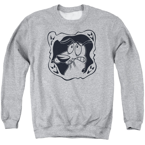 Courage The Cowardly Dog - Ghost Frame Adult Crewneck Sweatshirt