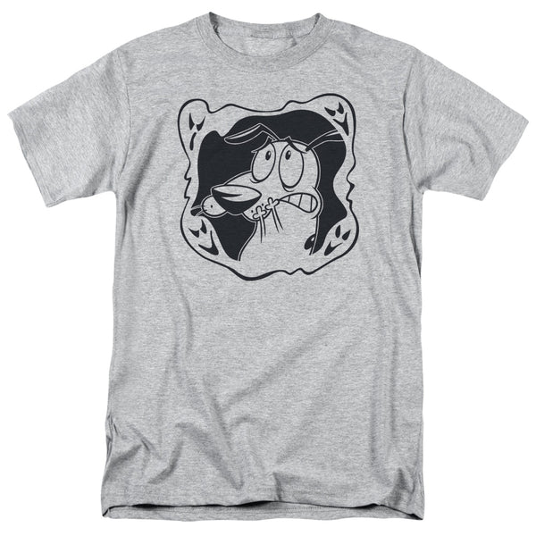 Courage The Cowardly Dog - Ghost Frame Adult Regular Fit Short Sleeve