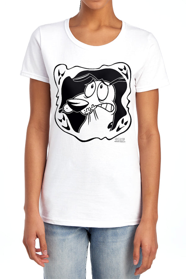 Courage The Cowardly Dog - Ghost Frame Women's Short Sleeve