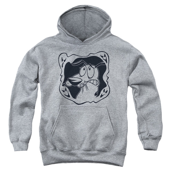 Courage The Cowardly Dog - Ghost Frame Youth Hooded Sweatshirt