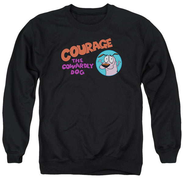Courage The Cowardly Dog - Courage Logo Adult Crewneck Sweatshirt