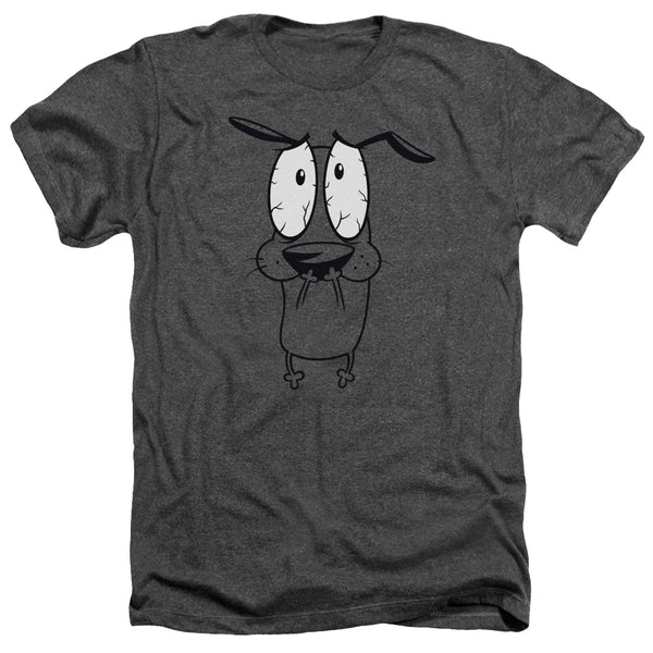 Courage The Cowardly Dog - Scared Adult Regular Fit Heather Short Sleeve