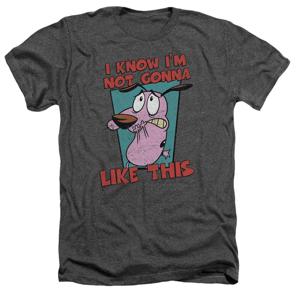 Courage The Cowardly Dog - Not Gonna Like Adult Regular Fit Heather Short Sleeve