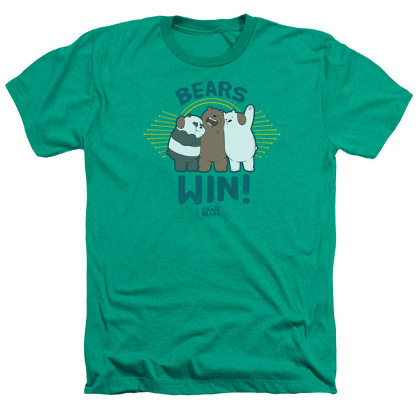 We Bare Bears - Bears Win Adult Regular Fit Heather Short Sleeve