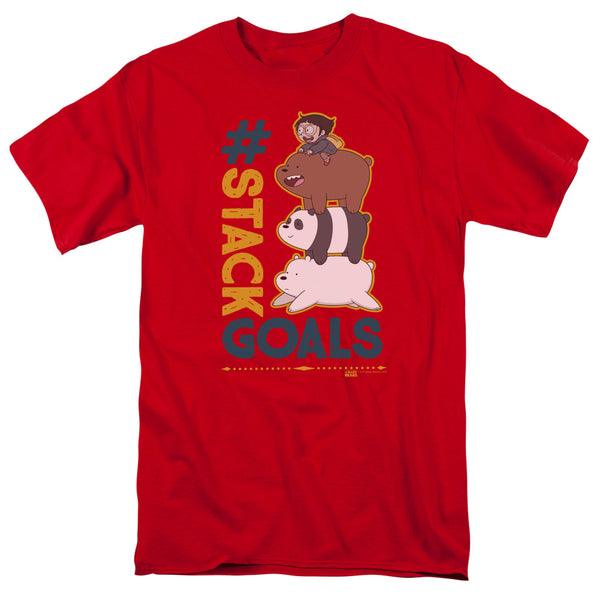 We Bare Bears - Stack Goals Adult Regular Fit Short Sleeve