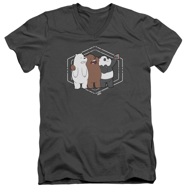 We Bare Bears - Selfie Adult Slim Fit V Neck Cotton