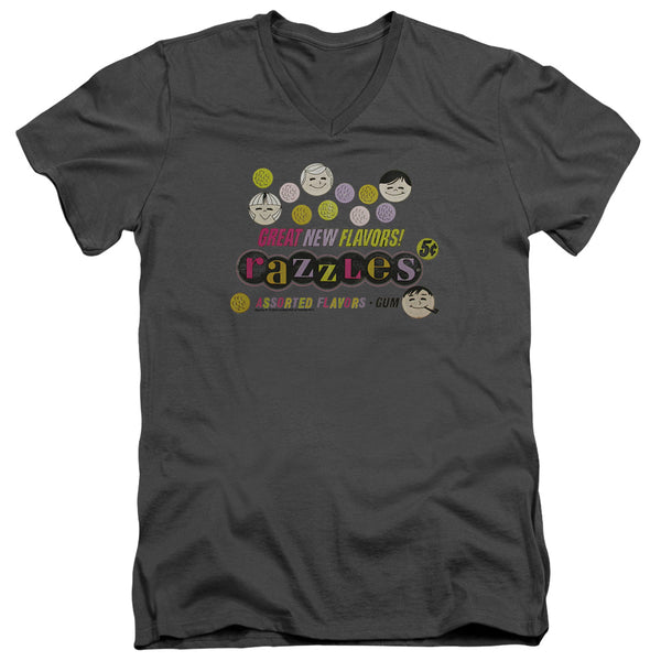 Dubble Bubble - Razzles Retro Box Adult Slim Fit V Neck Cotton